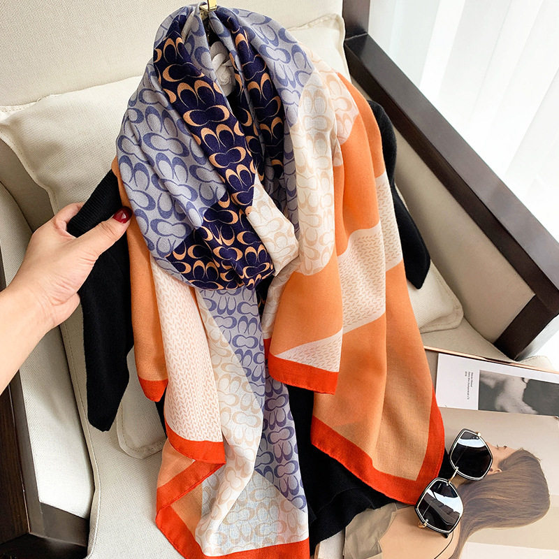 2024新款棉麻围巾女春秋韩版百搭丝巾秋冬款洋气时尚披肩30条包邮