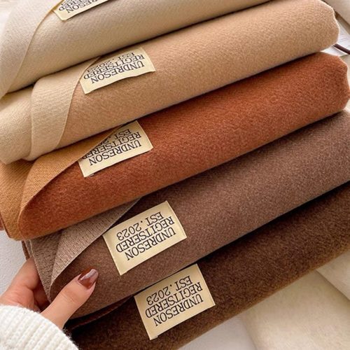 双面围巾加厚吧男女春夏秋冬贴标