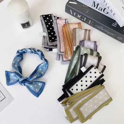 春夏秋冬波点韩版女印花丝巾直销