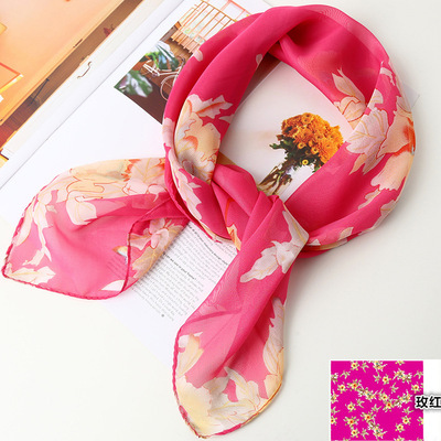 印花丝巾雪纺韩版男女春夏秋冬