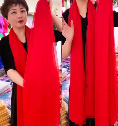 春夏秋冬褶皱韩版女纯色丝巾礼品