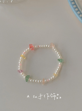 复古小清新甜美珍珠手链女