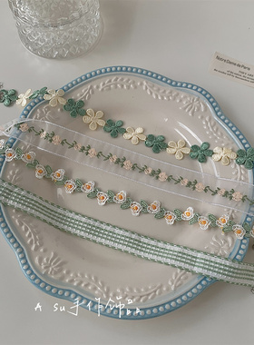 绿色系蕾丝清新甜美颈链