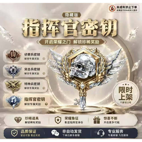 和平精英指挥官密钥隐藏款密钥月光奏鸣珍宝礼盒双区现货秒发