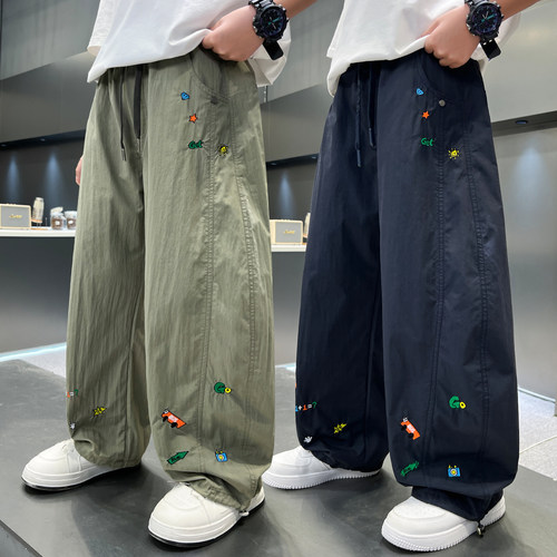 男童裤子夏季防蚊裤儿童薄款休闲裤2026新款男孩夏天宽松速干裤潮