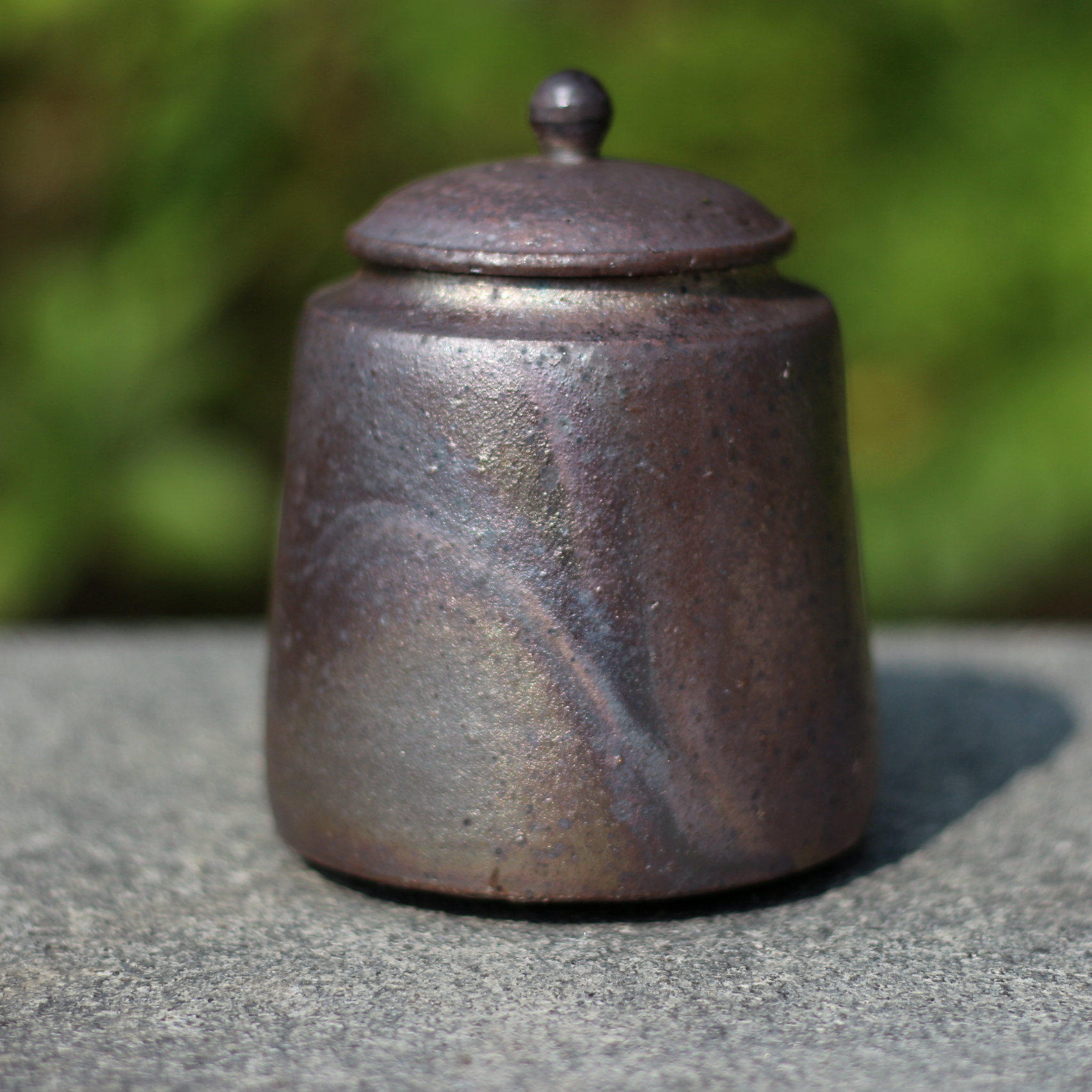一未斋纯手工柴烧茶米罐茶叶入自然火痕与落灰缦美萦绕 高约12cm
