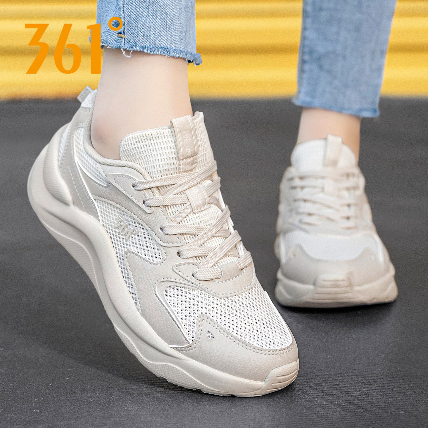 361运动鞋女鞋2026新款透气网面休闲鞋子官方正品网鞋女士跑步鞋