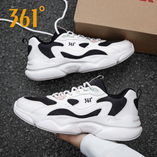 跑步鞋 休闲运动鞋 冬季 防水皮面老爹鞋 2025新款 361官方旗舰店女鞋