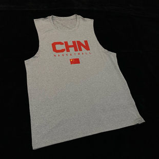 国家队队员赞助中国男篮亚洲杯tee 背心 运动篮球速干投篮训练T恤