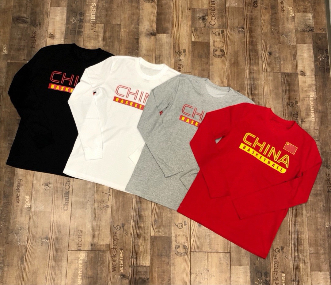 春秋新款国家队赞助China中国队运动篮球速干投篮休闲训练长袖T恤