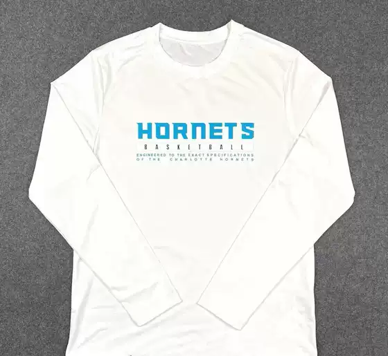 New Season Warm-Up Hornets Basketball Casual Quick-Dry American-Style Shooting Training Long-Sleeve T-Shirt