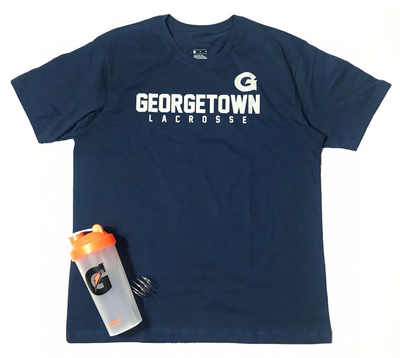 NCAA乔治城大学男运动篮球圆领休闲速干投篮跑步宽松美式短袖T恤