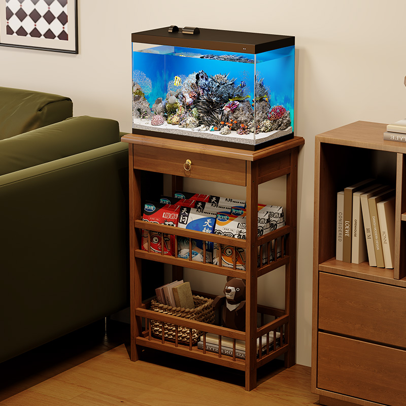 多层落地式鱼缸架子小型水族箱