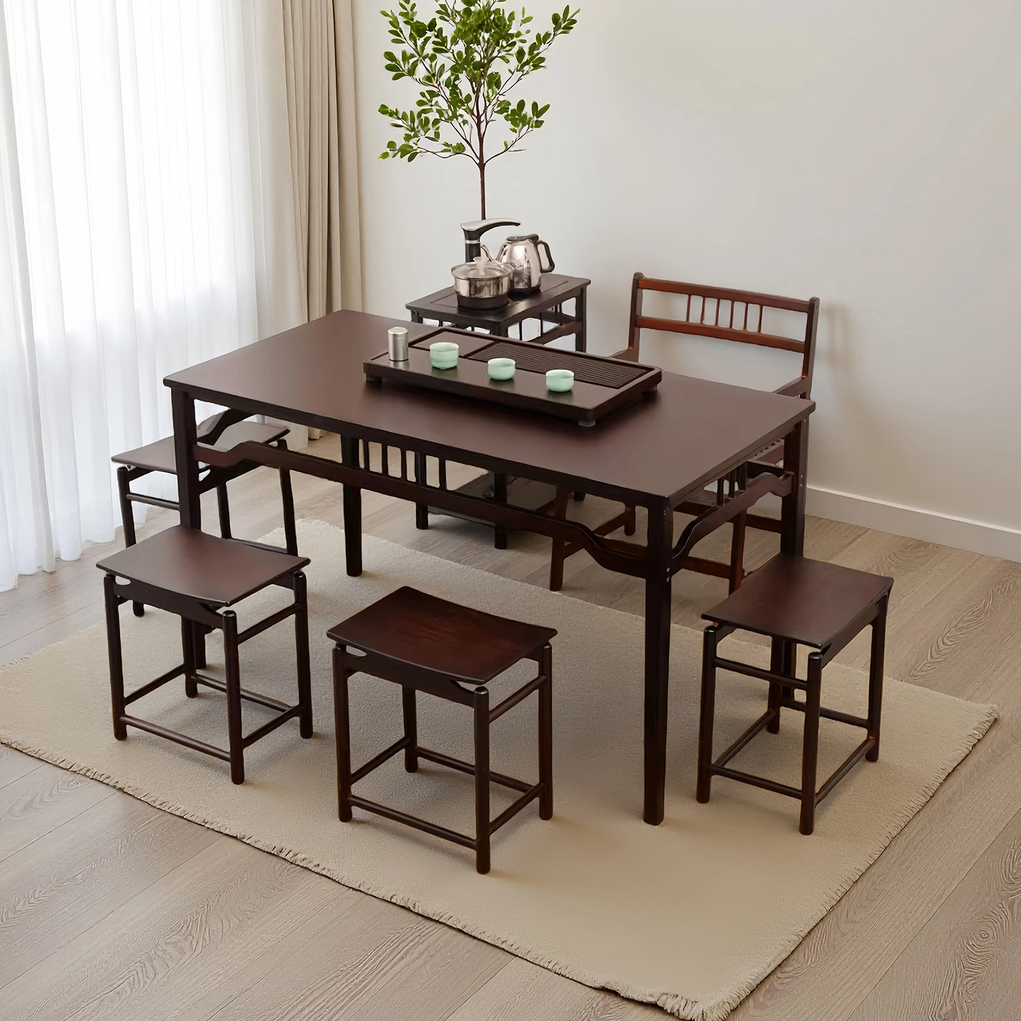 茶桌椅组合小户型阳台茶几家用