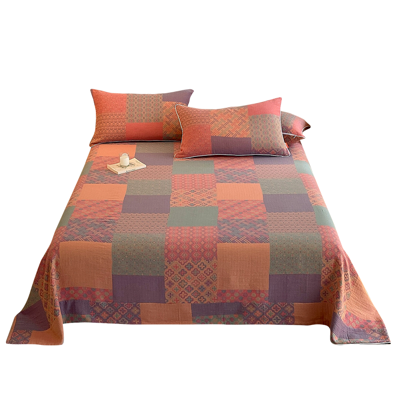 品牌100纯棉床单件加厚全双层纱布被人2025新款四季用江苏南通高