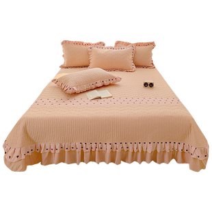 品牌纯棉床盖带裙边榻榻米炕单四季通用全2025新款防滑轻奢高级感