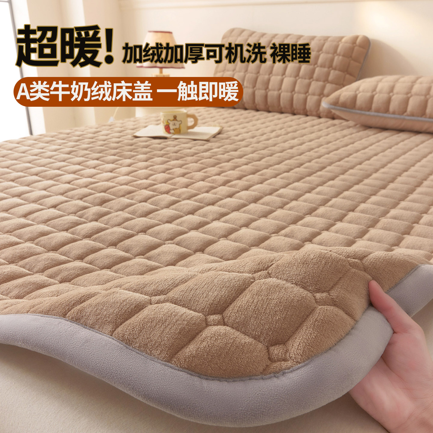 牛奶绒床褥垫软垫家用卧室加厚垫