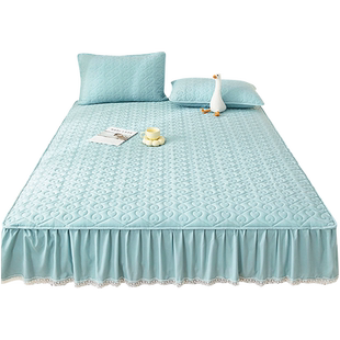 品牌加厚夹棉床笠罩带裙边二合一体2025新款全包围式垫套四季通用