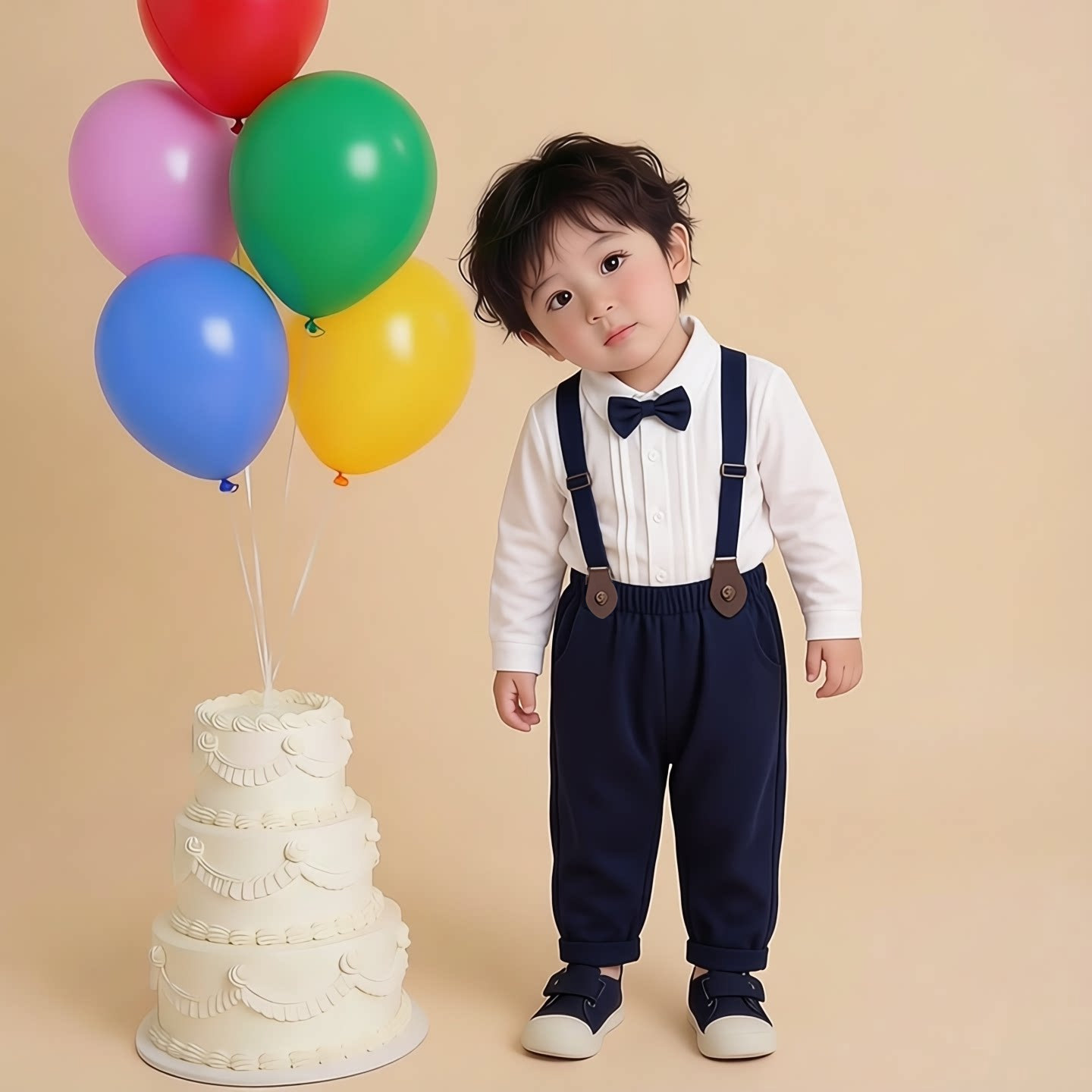 英伦男童秋季背带裤礼服套装图片