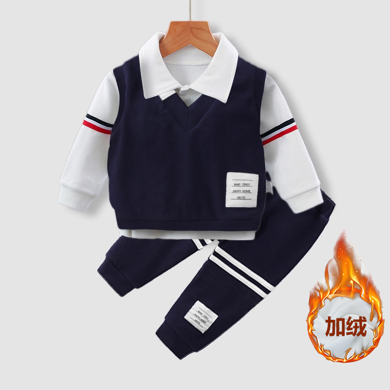 男童学院风套装2025新款
