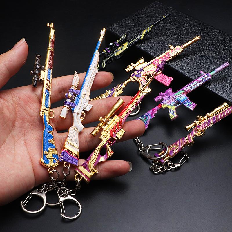 绝地和平精英玩具M416皮肤款合金武器新款枪模型吃鸡周边钥匙扣