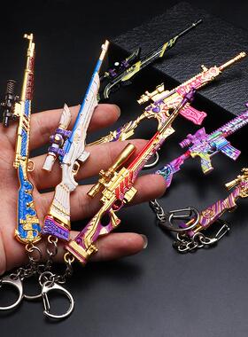 绝地和平精英玩具M416皮肤款合金武器新款枪模型吃鸡周边钥匙扣