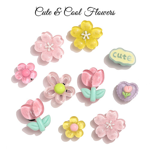 果冻小花洞洞鞋配饰可diy鞋花