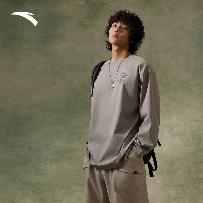 安踏速干长T | 春季男子防晒抗紫外线100+宽松挺括美式篮球长T,运动服/休闲服装,运动卫衣/套头衫,淘宝优惠券,粉丝福利购,淘宝优惠卷