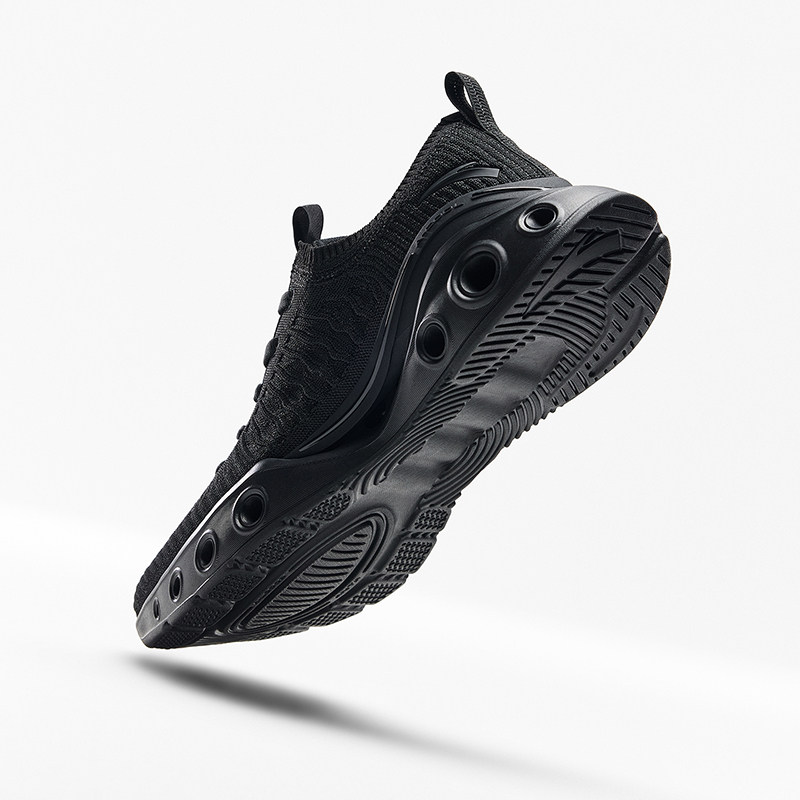 安踏能量环丨运动鞋男鞋冬季飞织一脚蹬跑步鞋子男112535577U