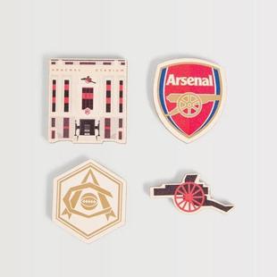 阿森纳木质冰箱贴 官方英国正品 球迷周边礼物送人队徽标志4个装