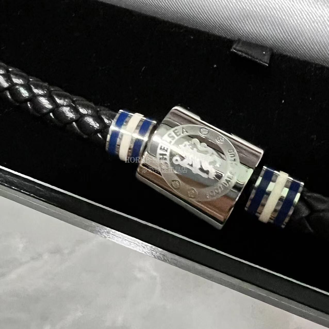 切尔西男士队徽款手链 官方正品代购 足球周边皮质手环球迷礼物