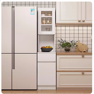 定做实木靠墙橱柜高款餐边柜冰箱夹缝柜客厅收纳储物柜沙发边立柜