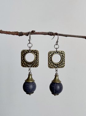 微瑕特价 | 原创设计纯手工中药合香珠复古百搭简约气质耳环耳夹