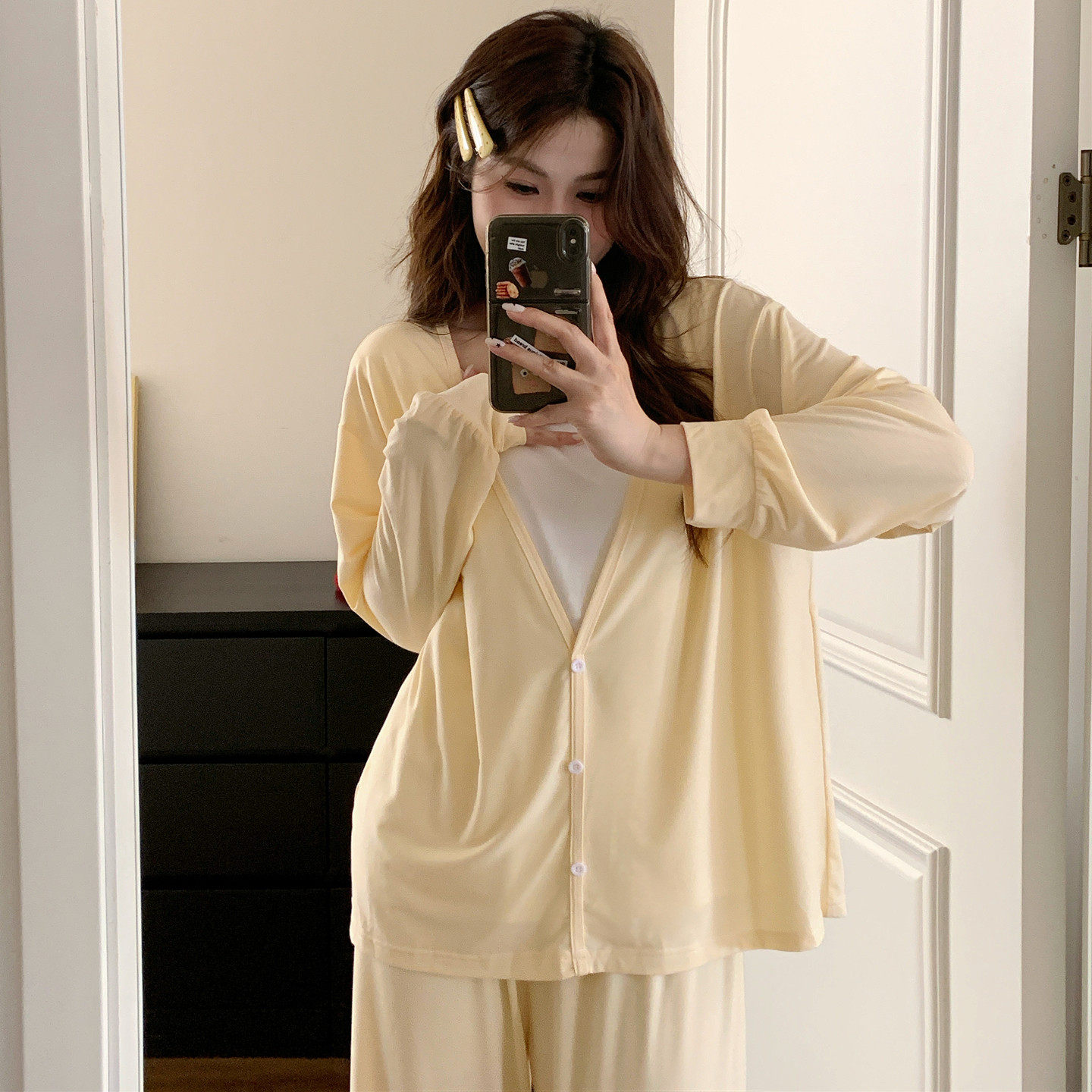带胸垫产后喂奶大码孕妇睡衣夏季月子服隐藏哺乳口产妇出院莫代尔