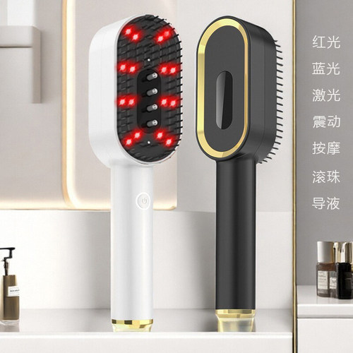 红蓝激光导入精华上药按摩梳