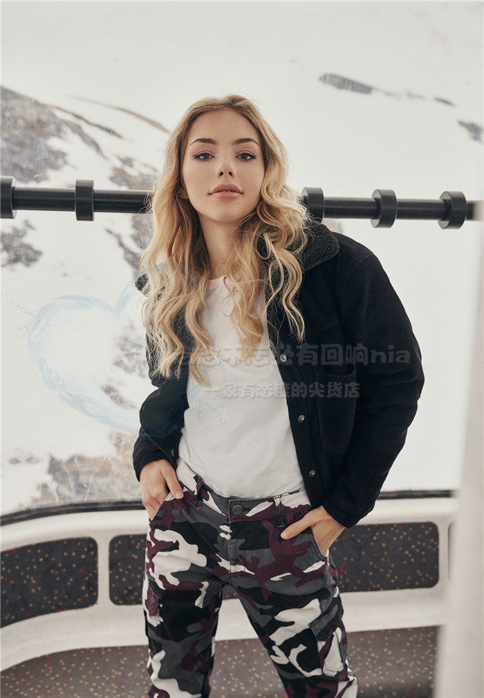 清仓尊嘟李家美式复古做旧灯芯绒条绒羊羔毛加棉牛仔外套夹克男女