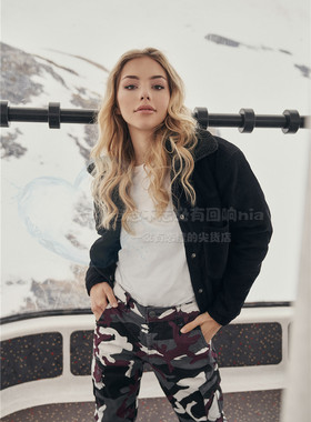 清仓尊嘟李家美式复古做旧灯芯绒条绒羊羔毛加棉牛仔外套夹克男女