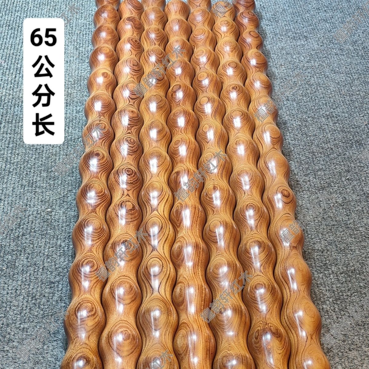 精品沙漠铁葫芦棍鬼脸把玩原木色防身中式按摩背棍健身木棍高端