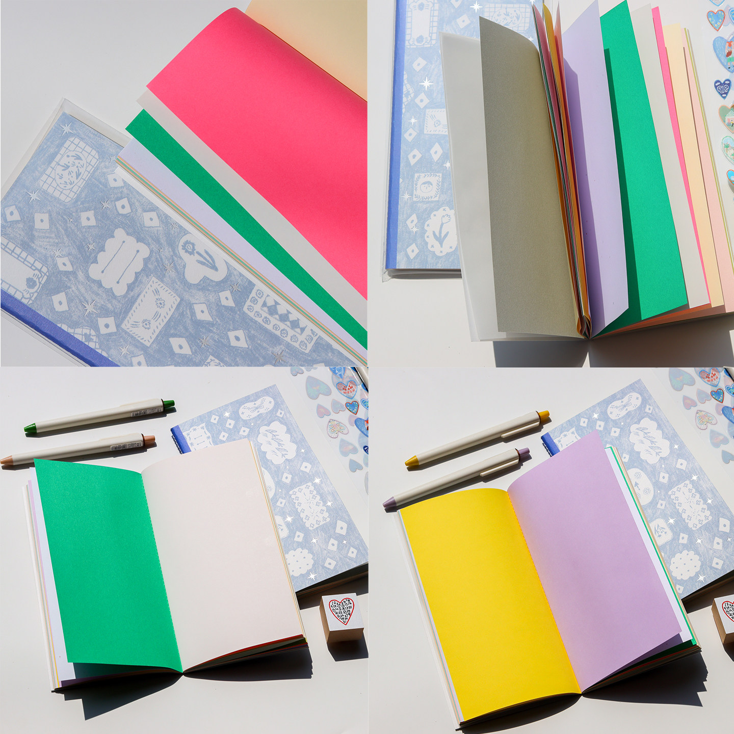 别管手帐本 花园混合纸本新星闪光纸TN春天手账拼贴多彩色混色72p