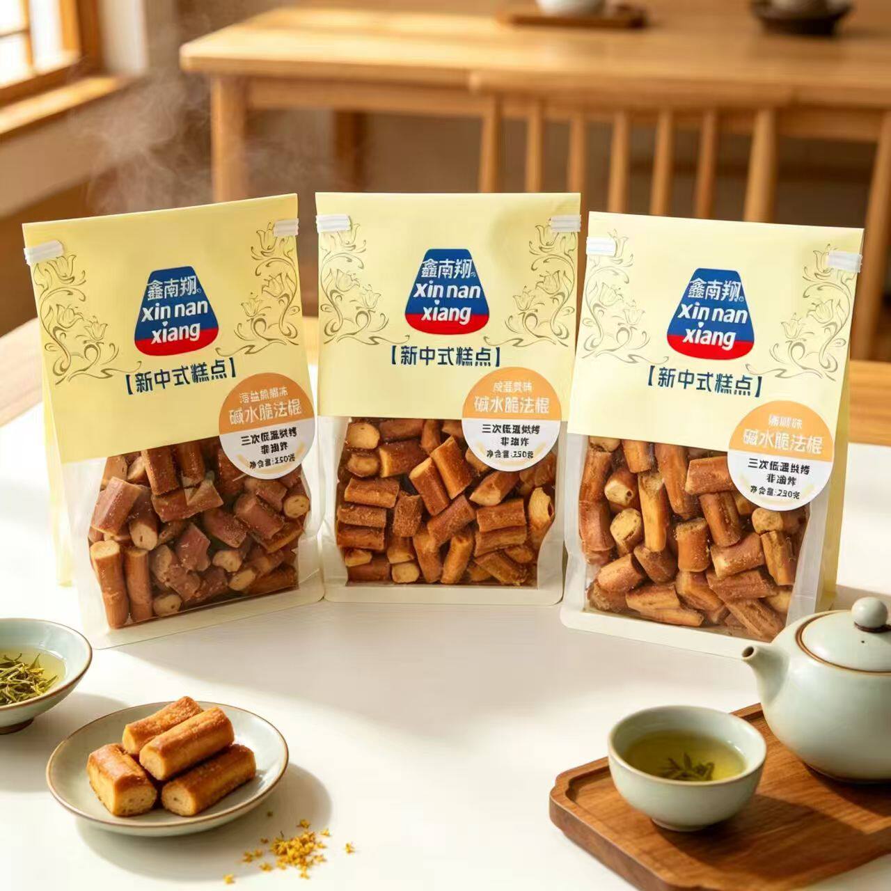 碱水法棍面包丁海盐焦糖网红零食
