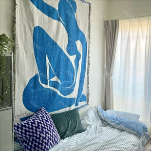 Blue Nude蓝色 Henri Matisse马蒂斯油画沙发毯复古艺术挂毯
