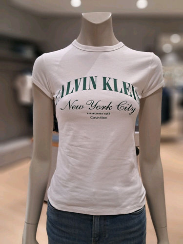 CKJeans 韩国专柜直邮 26 新女修身百搭圆领打底短袖 47F815G