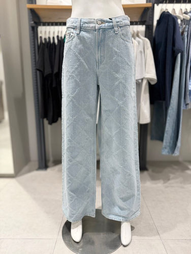 CKJeans 韩国专柜正品 26 女低腰宽腿纯棉牛仔裤 47F495G