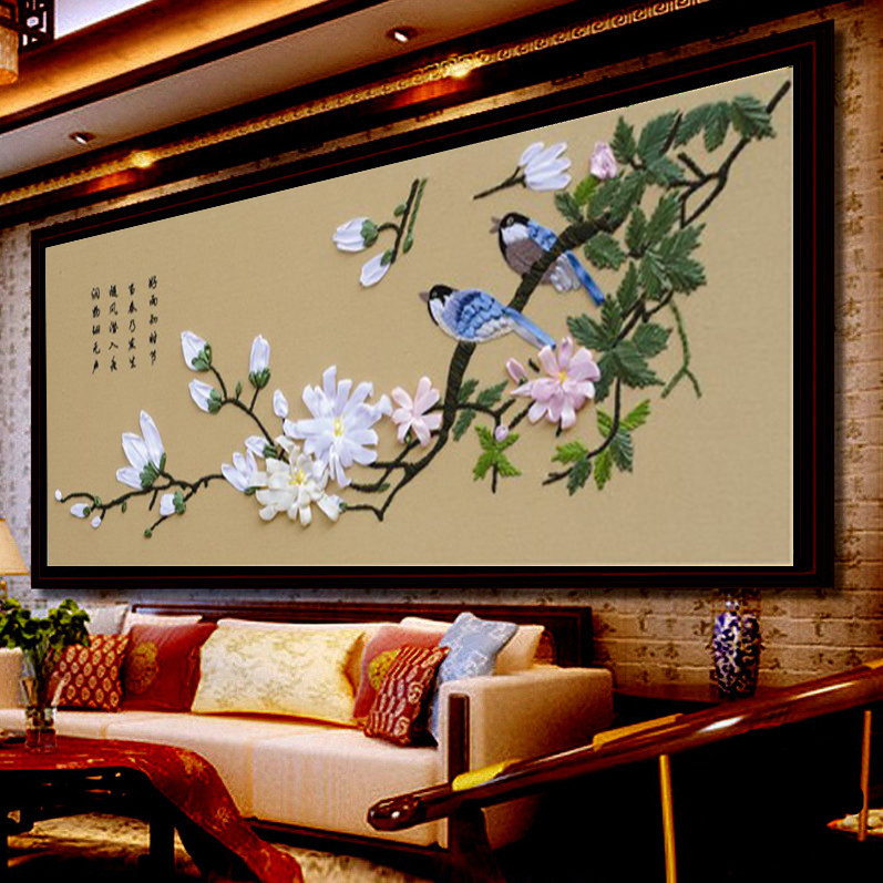 diy包邮新款春韵不是成品丝带绣