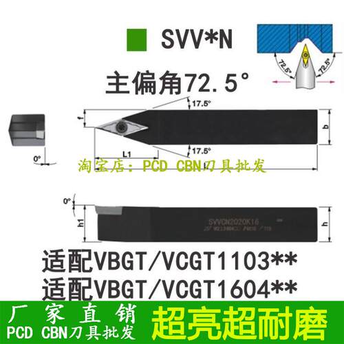 车刀杆轮毂修复拉丝外圆刀SVV*N/SVJ*R/L12*12/16*16/20*20/25*25