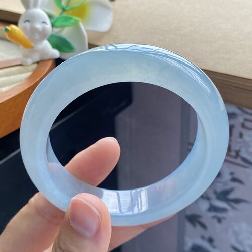 8.22批9021号56.6-16.1-10冰蓝水果冻镯！清冷的雾蓝调！