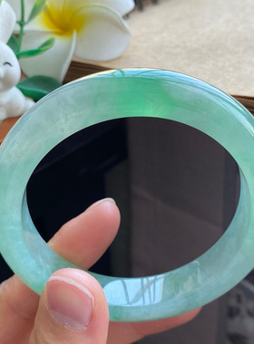 4.19批3259号58.6-13-9.1 冰翠绿果冻镯！意境感真美！