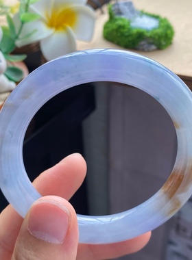 3.24批2257号52.5-9.8-9.5蓝紫色飘花镯！清冷幽美的蓝紫色！