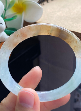 4.5批2683号52.2-7.2-7.9！翡翠手镯！渐变橘色层层晕染！