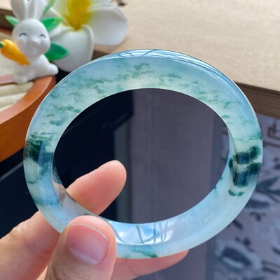 6.30批5787号58-13-9.5冰飘花种水镯！给人一种沉稳大气感！